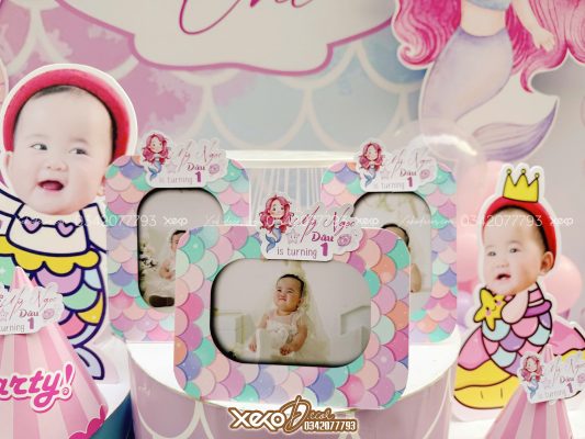 trang trí thôi nôi bé Dâu chủ đề nàng tiên cá