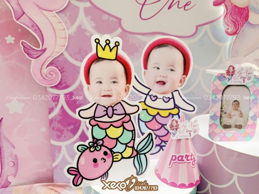 trang trí thôi nôi bé Dâu chủ đề nàng tiên cá