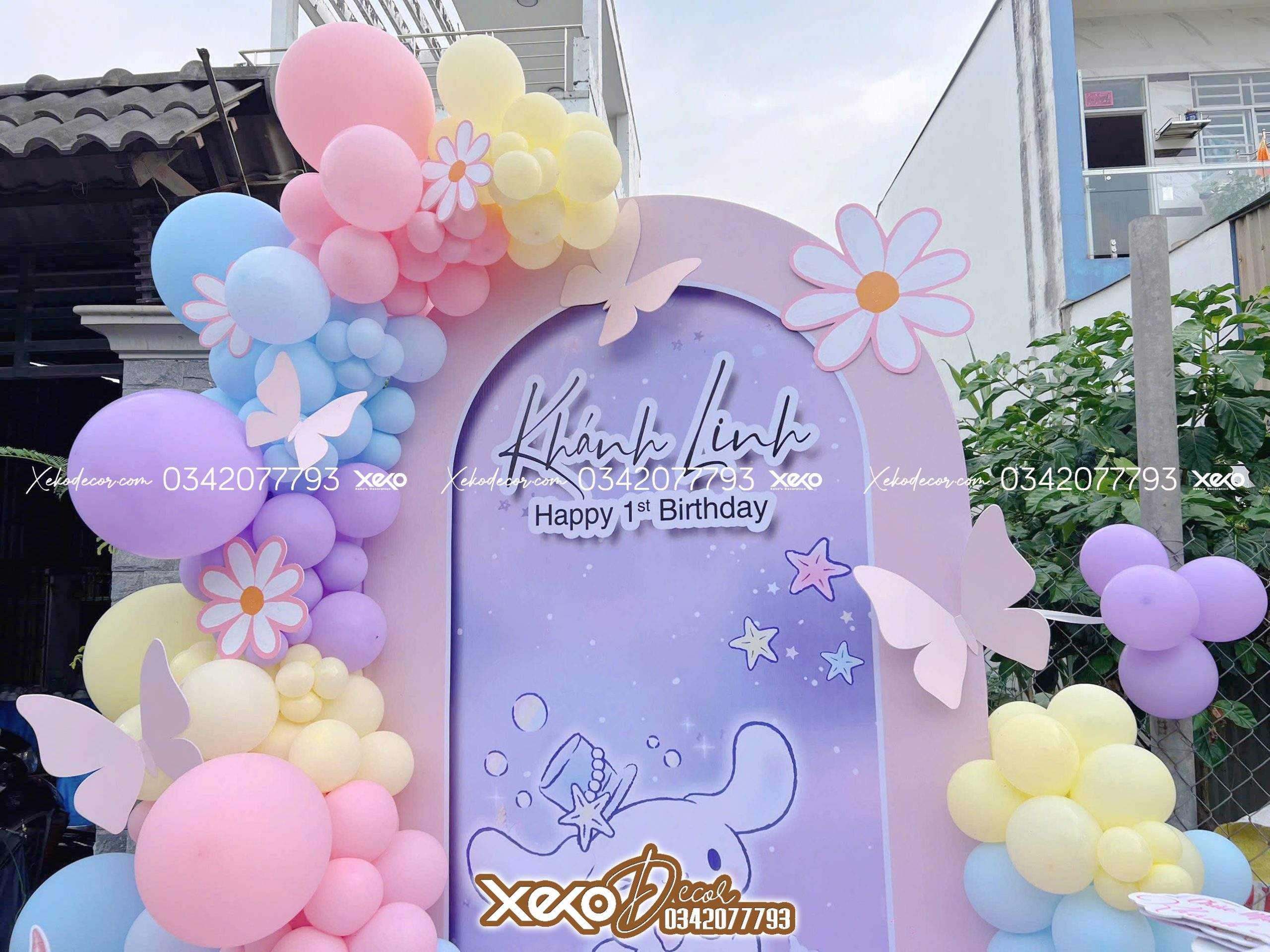 Trang trí thôi nôi chủ đề dễ thương cho bé Khánh Linh