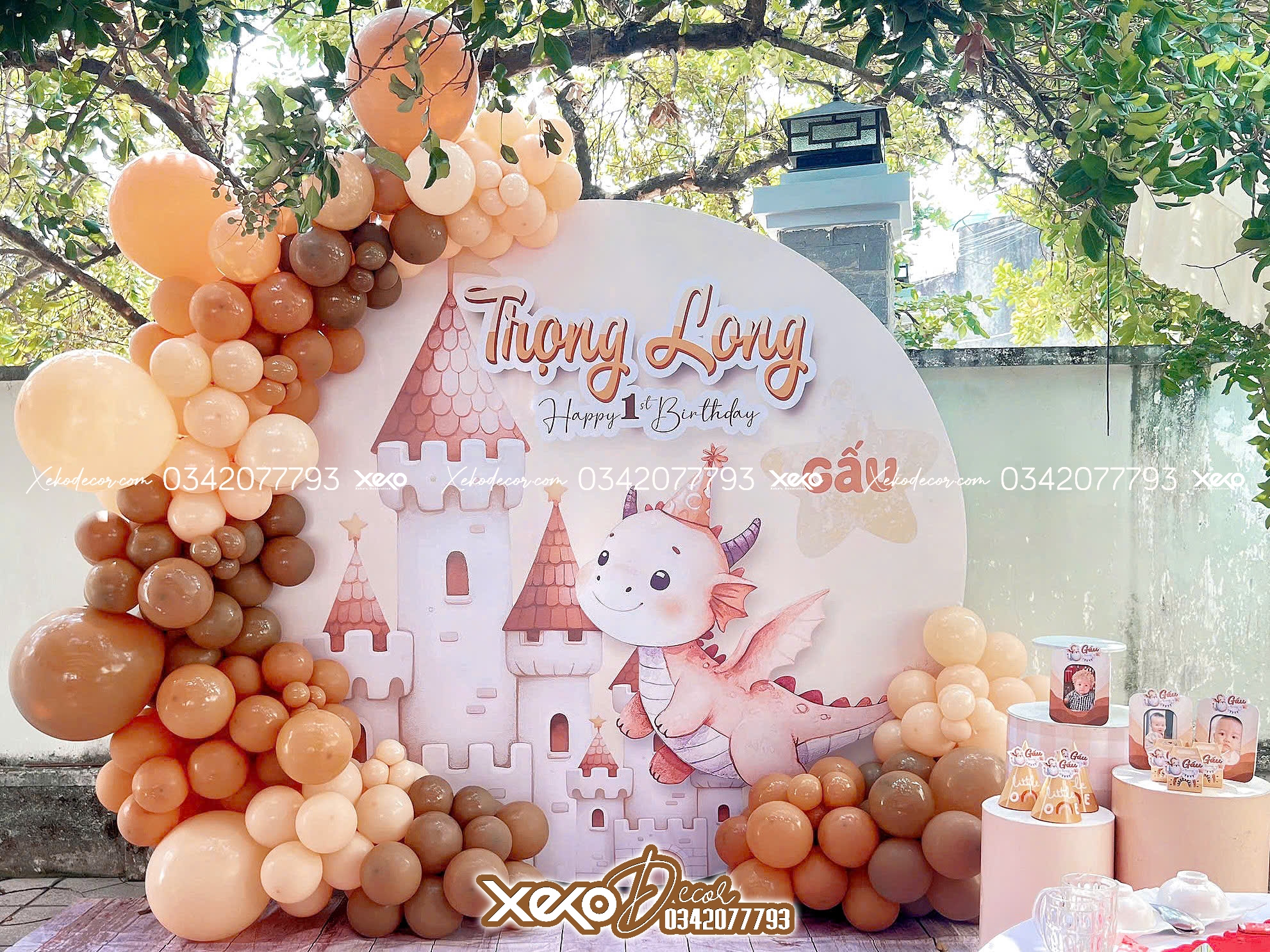 Dịch vụ trang trí thôi nôi bé trai - bé Gấu