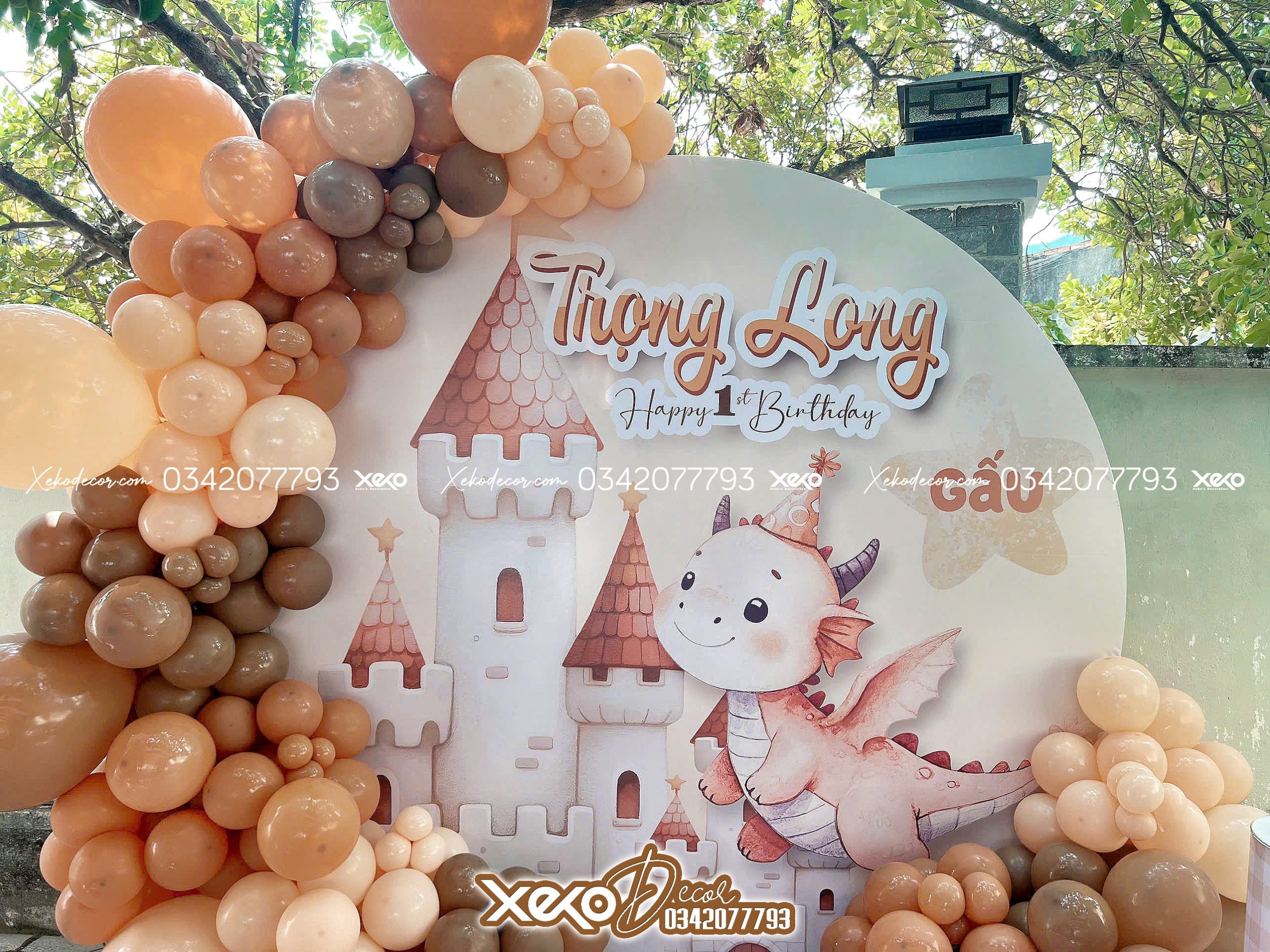 Dịch vụ trang trí thôi nôi bé trai - bé Gấu
