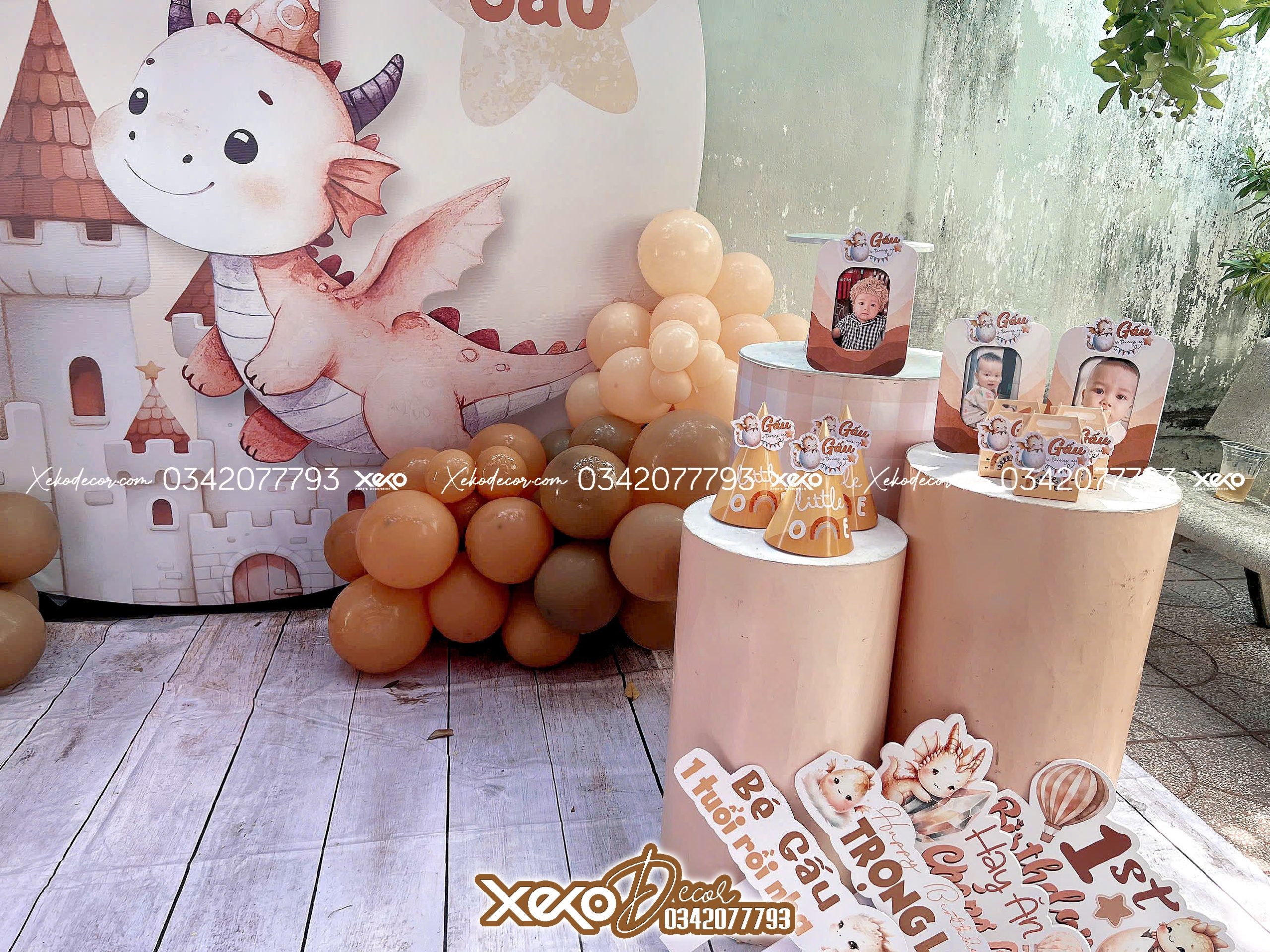 Dịch vụ trang trí thôi nôi bé trai - bé Gấu