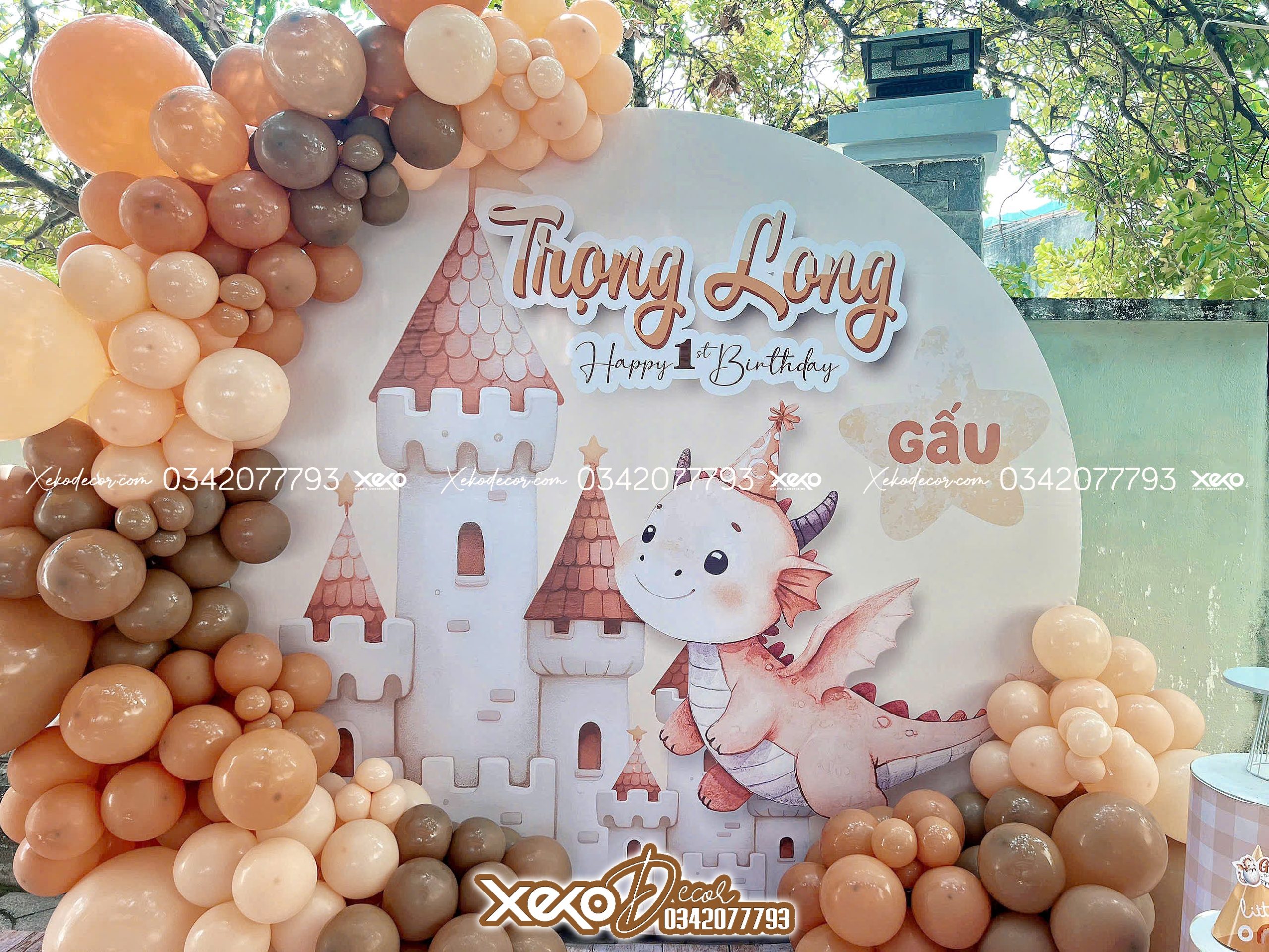 Dịch vụ trang trí thôi nôi bé trai - bé Gấu
