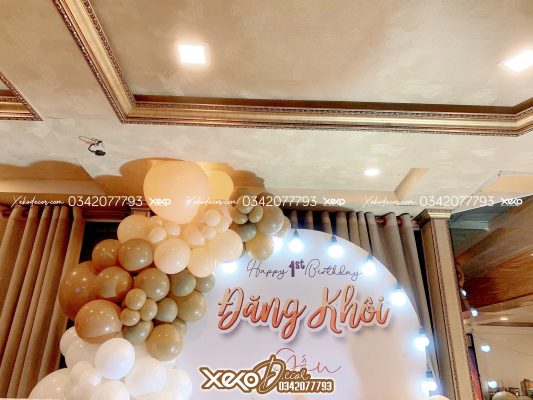 Trang trí thôi nôi bé trai tuổi rồng Đăng Khôi