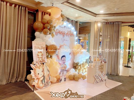Trang trí thôi nôi bé trai tuổi rồng Đăng Khôi