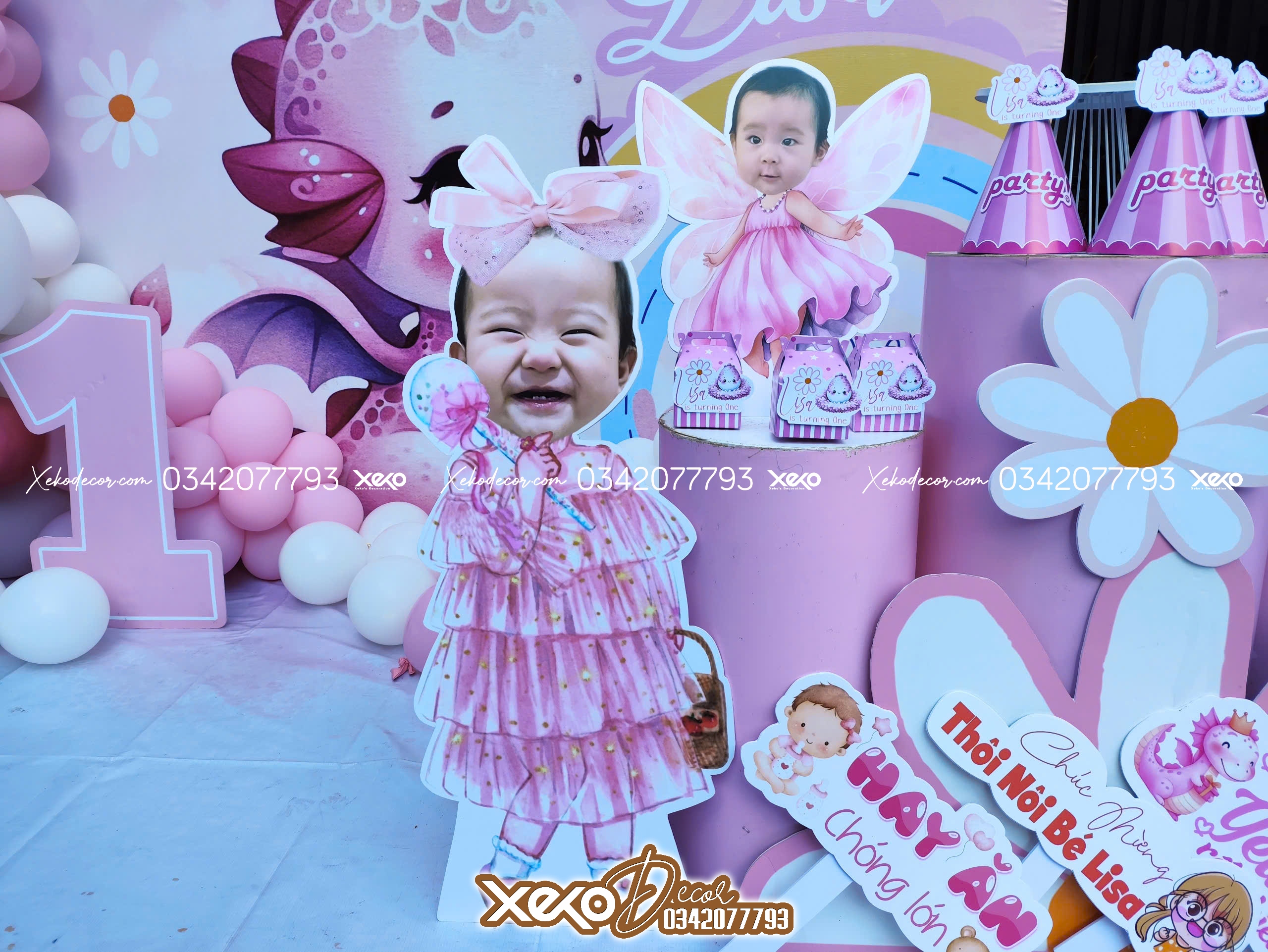 Trang trí thôi nôi cho bé gái Lisa