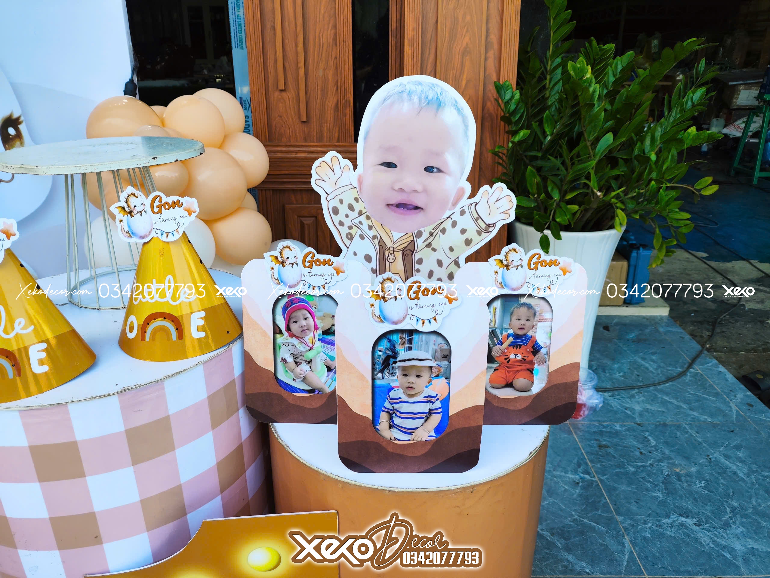 Trang trí thôi nôi bé trai tại nhà cho bé Gia Phát