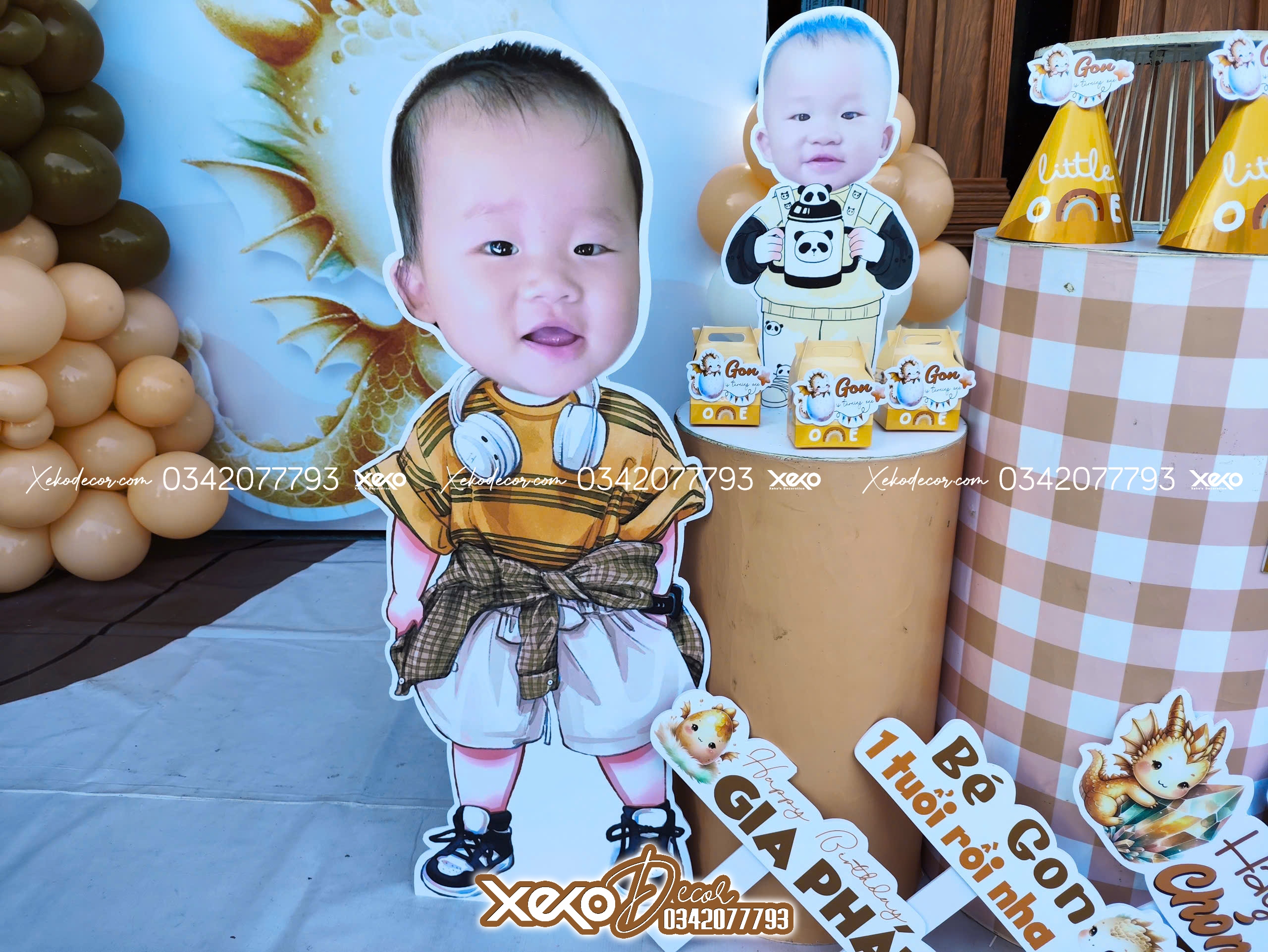 Trang trí thôi nôi bé trai tại nhà cho bé Gia Phát