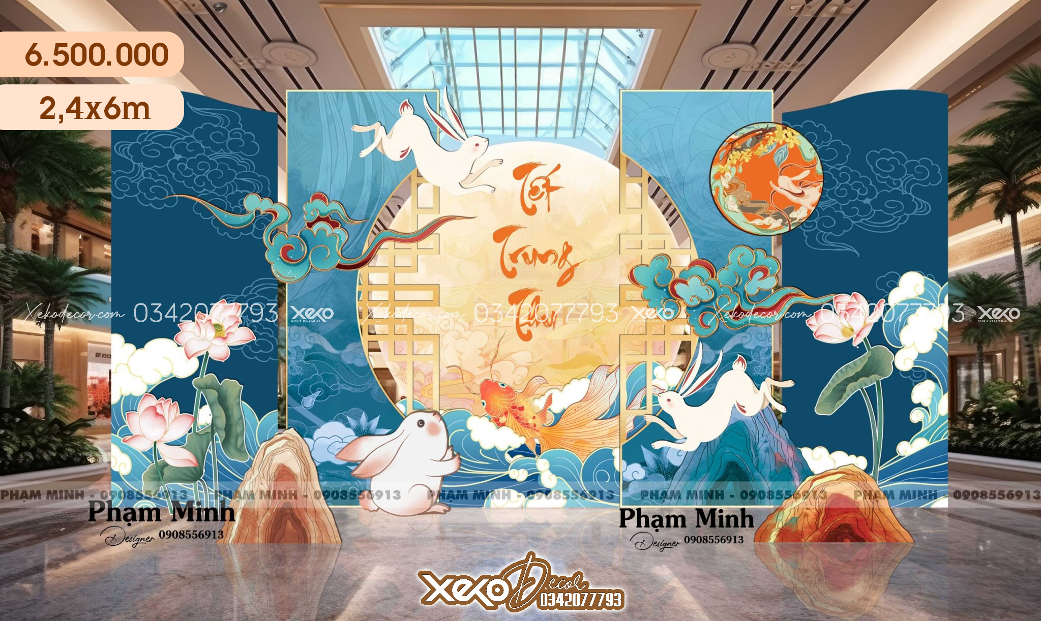 Trang trí background tết trung thu