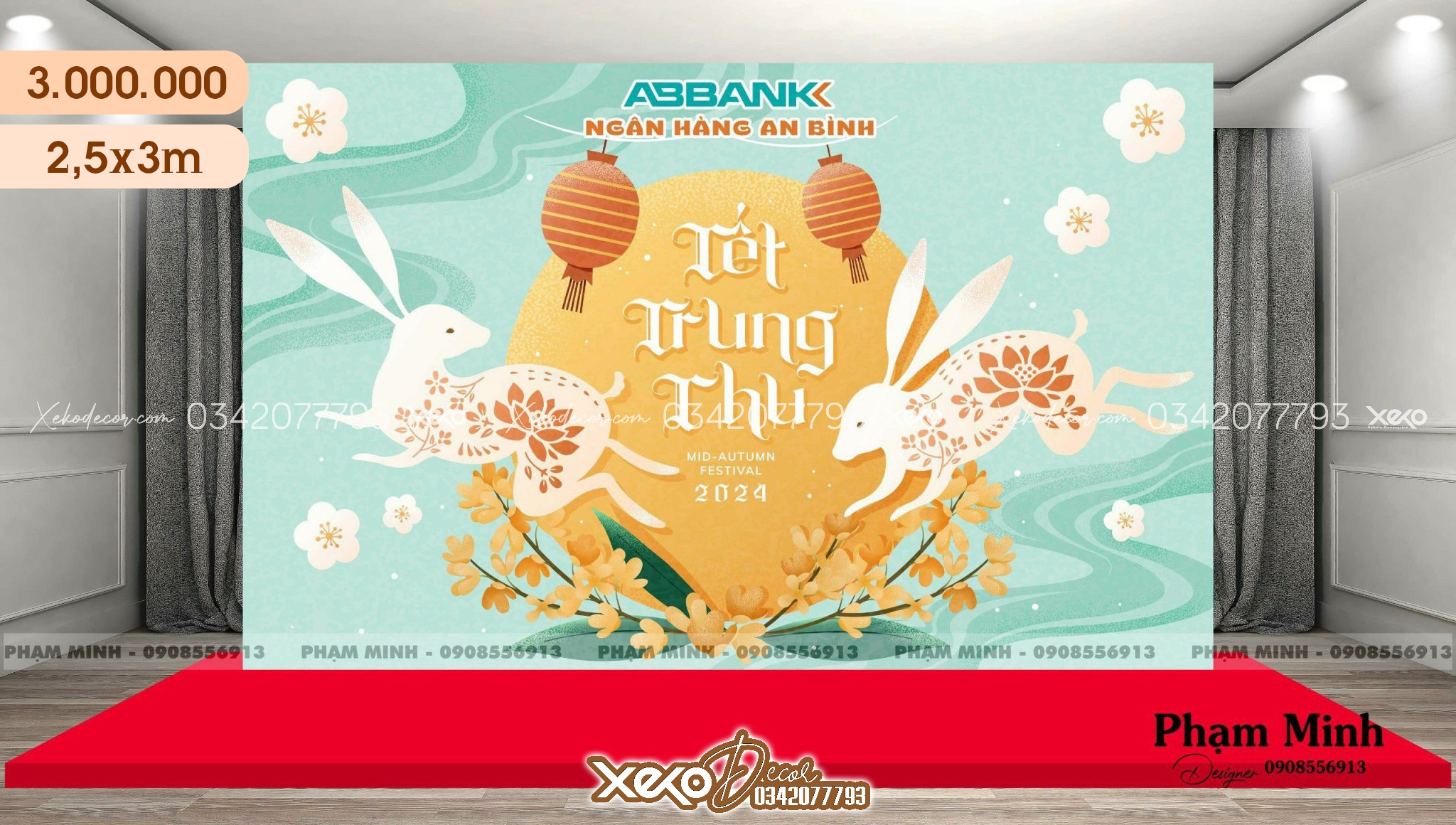 Mẫu trang trí trung thu cho ngân hàng