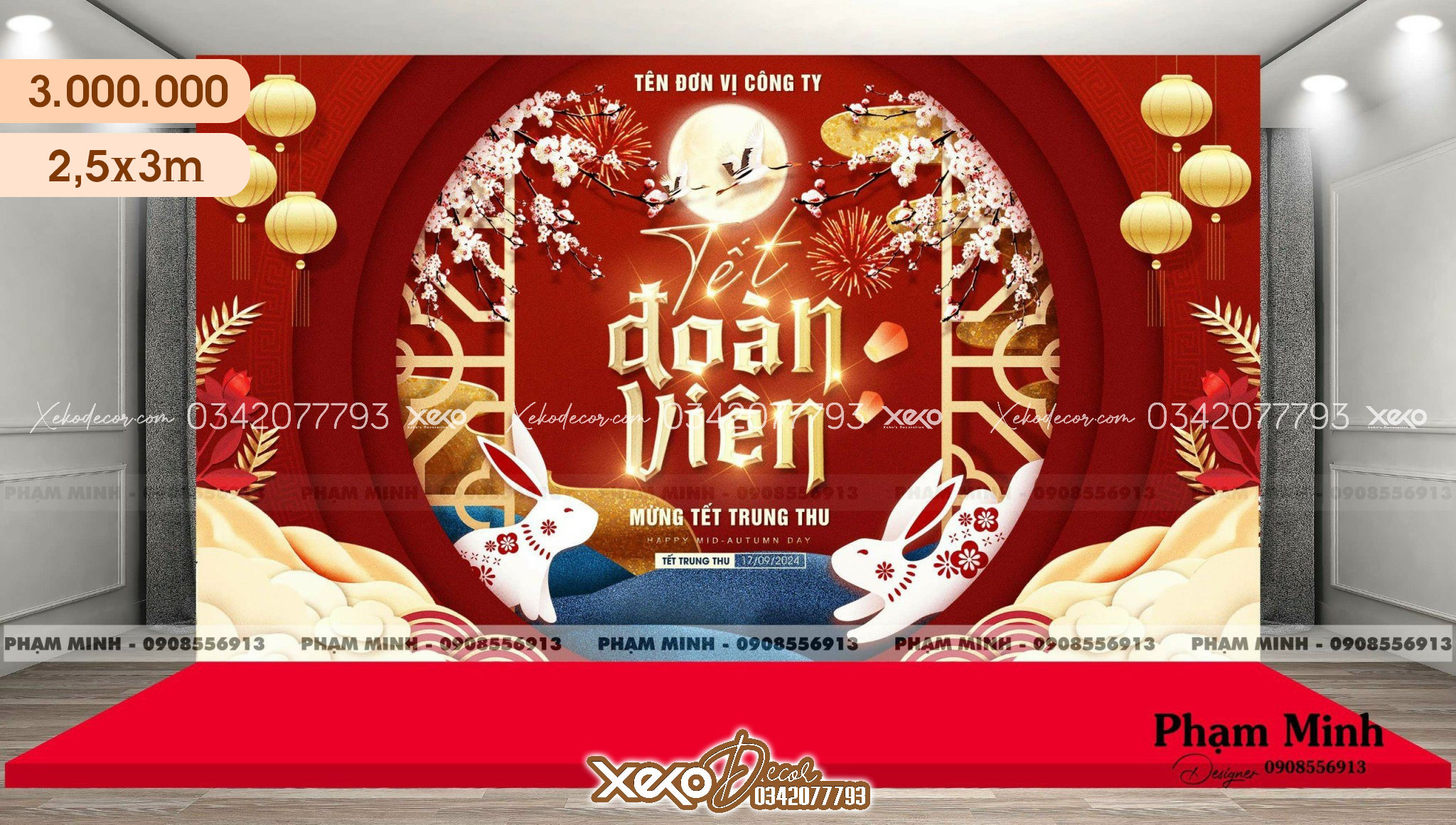 Mẫu trang trí trung thu công ty