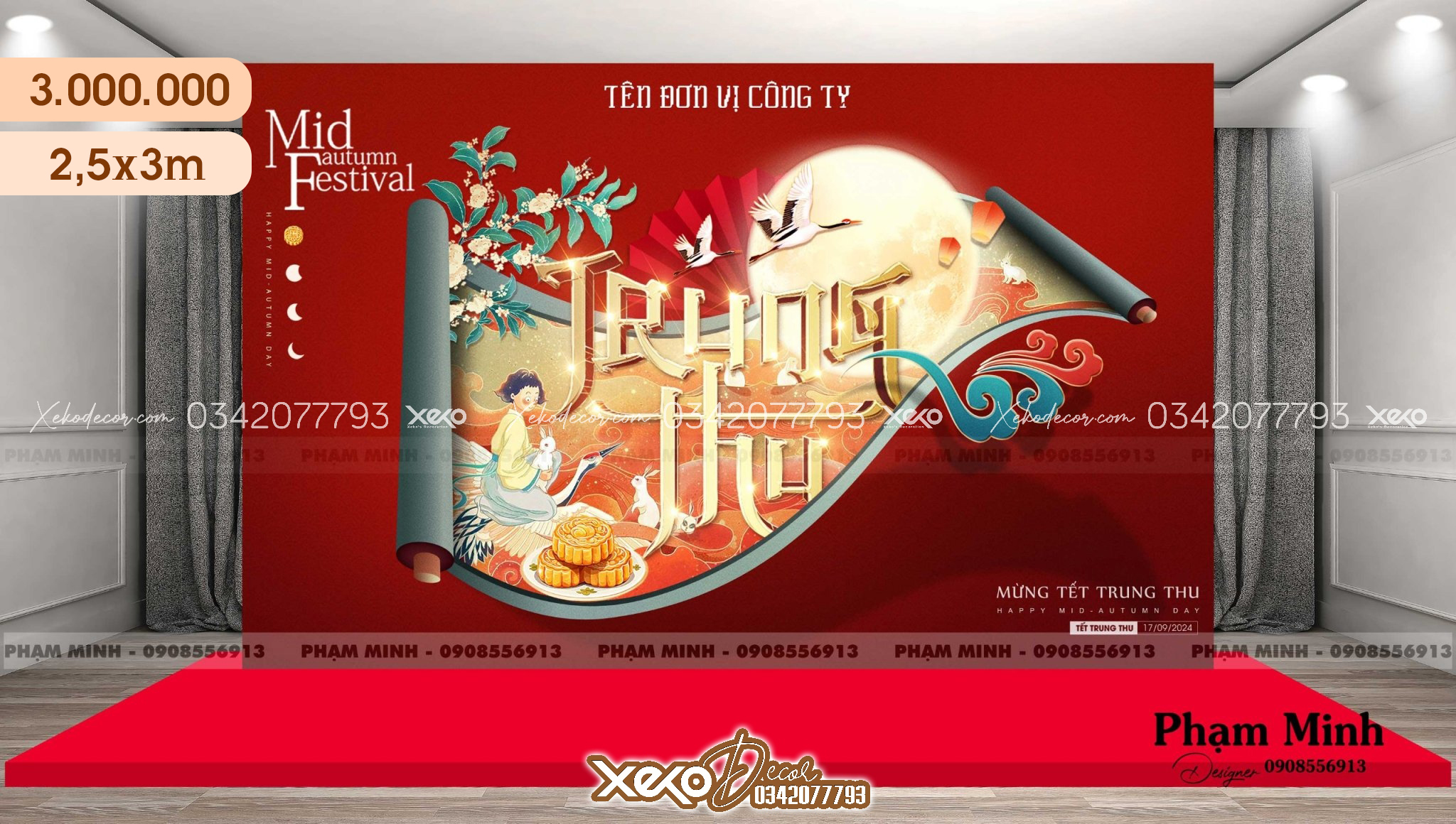 Mẫu trang trí trung thu công ty