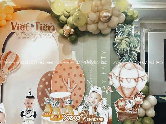 Trang trí thôi nôi bé trai chủ đề rừng xanh - Réc