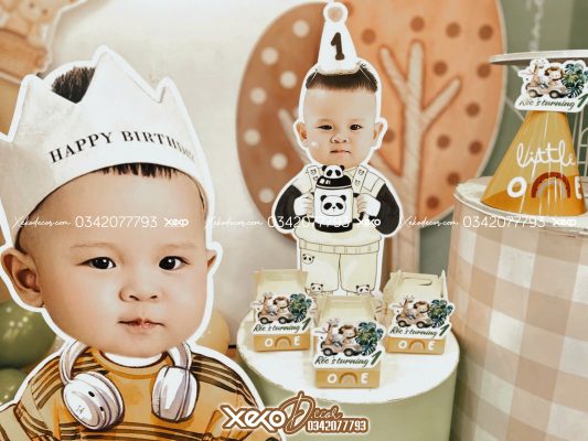 Trang trí thôi nôi bé trai chủ đề rừng xanh - Réc