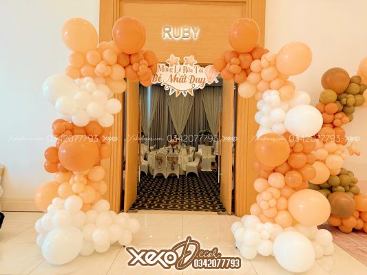 combo trang trí đầy tháng bé trai 