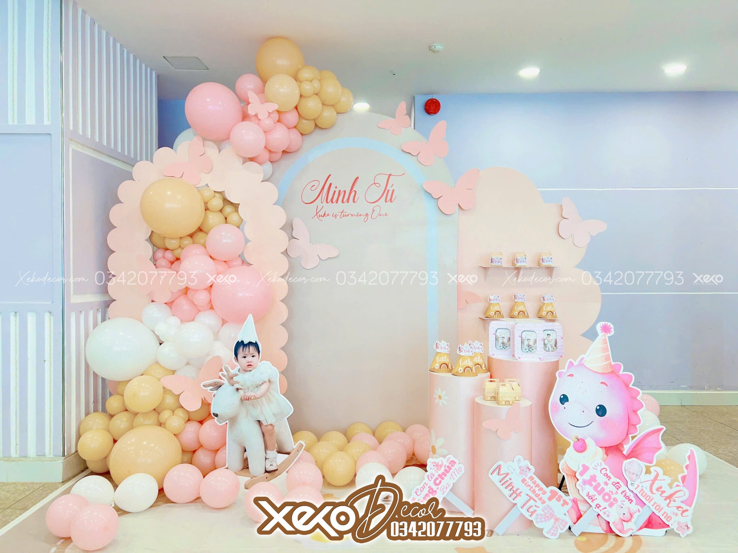 Decor thôi nôi bé gái Minh Tú