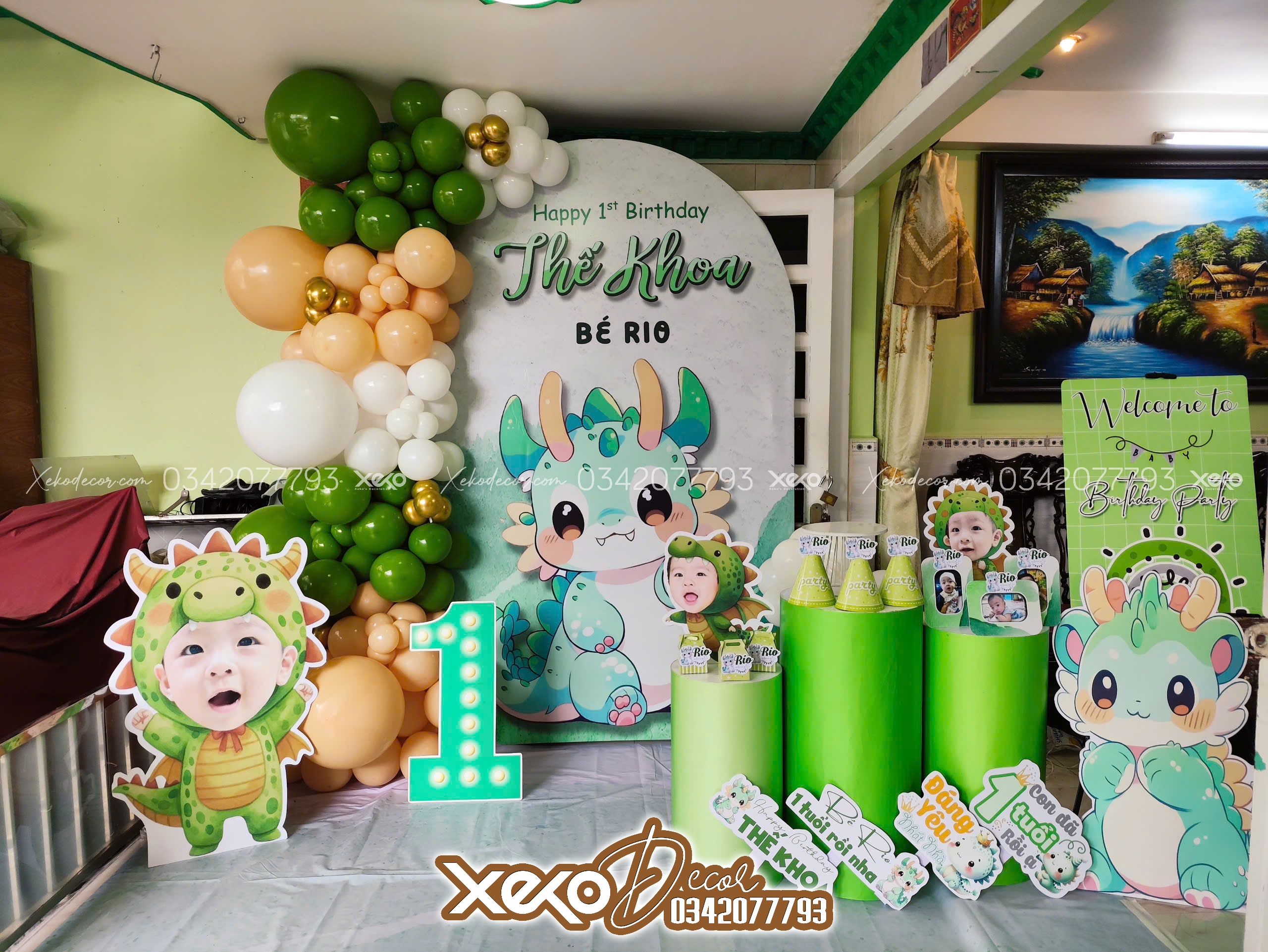 Decor thôi nôi bé trai tuổi rồng Rio